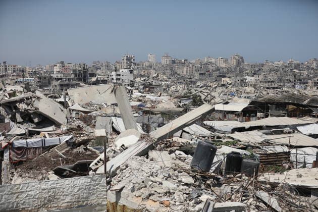 Displaced Palestinians endure harsh living conditions in eastern Gaza City Displaced Palestinians struggle to continue their daily lives inside worn-out tents erected near buildings destroyed by the war in the al-Zarqa area, east of Gaza City, on July 11, 2026. The scene coincides with World Population Day as displaced families continue to face shortages of water and food, deteriorating sanitation and healthcare services, and the widespread collapse of essential infrastructure amid the ongoing impact of the war. Photo by Bilal Osama apaimages Gaza city Gaza Strip Palestinian Territory 110726_Gaza_BO_00(69) Copyright: xapaimagesxBilalxOsamax xapaimagesx