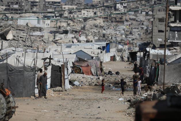 Displaced Palestinians endure harsh living conditions in eastern Gaza City Displaced Palestinians struggle to continue their daily lives inside worn-out tents erected near buildings destroyed by the war in the al-Zarqa area, east of Gaza City, on July 11, 2026. The scene coincides with World Population Day as displaced families continue to face shortages of water and food, deteriorating sanitation and healthcare services, and the widespread collapse of essential infrastructure amid the ongoing impact of the war. Photo by Bilal Osama apaimages Gaza city Gaza Strip Palestinian Territory 110726_Gaza_BO_00(3) Copyright: xapaimagesxBilalxOsamax xapaimagesx