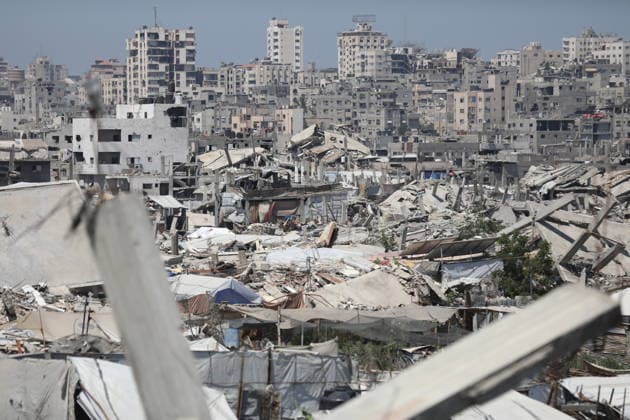 Displaced Palestinians endure harsh living conditions in eastern Gaza City Displaced Palestinians struggle to continue their daily lives inside worn-out tents erected near buildings destroyed by the war in the al-Zarqa area, east of Gaza City, on July 11, 2026. The scene coincides with World Population Day as displaced families continue to face shortages of water and food, deteriorating sanitation and healthcare services, and the widespread collapse of essential infrastructure amid the ongoing impact of the war. Photo by Bilal Osama apaimages Gaza city Gaza Strip Palestinian Territory 110726_Gaza_BO_00(68) Copyright: xapaimagesxBilalxOsamax xapaimagesx