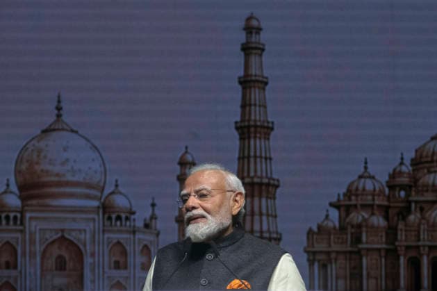 NARENDRA MODI NEW ZEALAND VISIT, Indian Prime Minister Narendra Modi onstage during the Kia Ora Modi community reception at Spark Arena in Auckland, New Zealand, Saturday, July 11, 2026. ( NO ARCHIVING Auckland Auckland New Zealand  Copyright: xChrisxMcKeenx 20260711173514215710