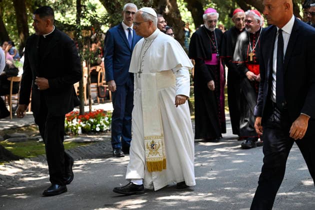 July 11, 2026, Castel Gandolfo, Italy: Pope Leo XIV arrives for a lunch with the poor at Villa Barberini, Castel Gandolfo, 11 July 2026. ANSA RICCARDO ANTIMIANI. Castel Gandolfo Italy  - ZUMAa110 20260711_zaf_a110_001 Copyright: xRiccardoxAntimianix