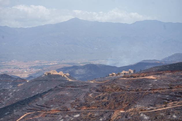 Bolanos Visits the Forward Command Post in Turre, Almería. Image of the area affected by the Los Gallardos fire. July 11, 2026, in Almería, Andalusia, Spain Visit to the Forward Command Post for the Los Gallardos fire in Almería by the Minister of the Presidency, Justice, and Relations with Parliament, Félix Bolanos July 11, 2026 Francisco J Almería, Andalusia Almería, Andalusia Spain  Copyright: xFranciscoxJ.xOlmox 7659406