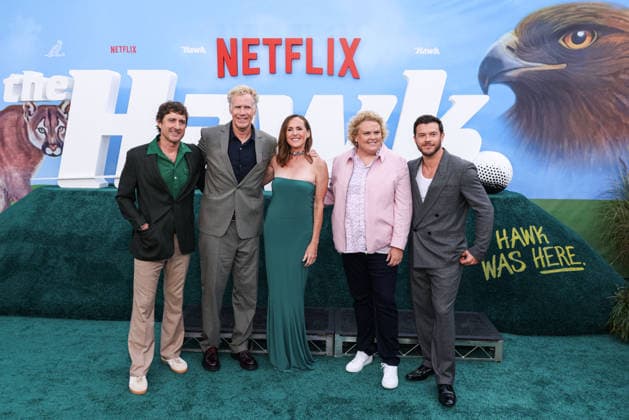 Los Angeles Premiere Of Netflix s The Hawk Season 1 WESTWOOD, LOS ANGELES, CALIFORNIA, USA - JULY 09: Luke Wilson, Will Ferrell, Molly Shannon, Fortune Feimster and Jimmy Tatro arrive at the Los Angeles Premiere Of Netflix s The Hawk Season 1 held at the Directors Village (formerly Westwood Village Theatre) on July 9, 2026 in Westwood, Los Angeles, California, United States. Westwood Directors Village (formerly Westwood Village Theatre) California United States Copyright: xXavierxCollin ImagexPressxAgencyx