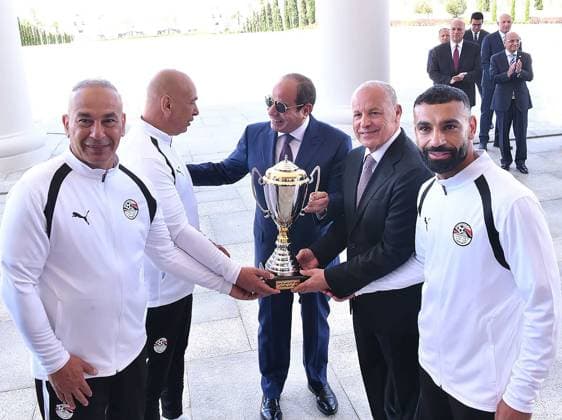 Egyptian president receives national football team in El Alamein Egyptian President Abdel Fattah al-Sisi receives members of the Egyptian national football team and the technical and administrative staff in El Alamein, Egypt, on July 11, 2026. The meeting was attended by Prime Minister Mostafa Madbouly, Minister of Youth and Sports Jawhar Nabil, and Egyptian Football Association President Hany Abo Rida. Photo by Egyptian President Office apaimages Cairo Cairo Egypt 110726_Egypt_EPO_00(11) Copyright: xapaimagesxEgyptianxPresidentxOfficex xapaimagesx