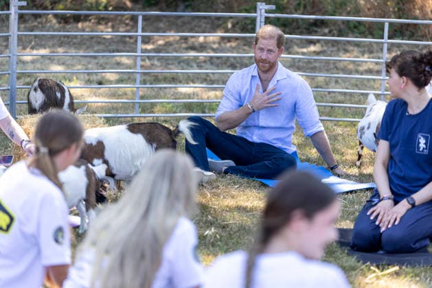 Prince Harry at Scotty s Summer Festival Prince Harry taking part in Goat Yoga Prince Harry taking part in Scotty s Summer Festival at Maxstoke Castle, Birmingham . Scotty s is a military bereavement charity that provides relief from the effects of grief for bereaved military children and young people who have experienced the death of a parent who served in the British Forces. 11 July 2026, Credit:Heathcliff O Malley for the Telegraph PA ROTA - B68 Avalon  Copyright: xHeathcliffxO MalleyxforxthexTelegraphx xPAxROTAx-xB68x xAvalonx 1115961868