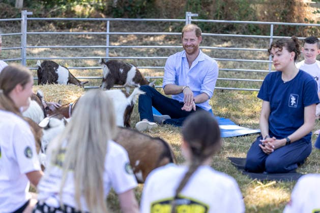 Prince Harry at Scotty s Summer Festival Prince Harry taking part in Goat Yoga Prince Harry taking part in Scotty s Summer Festival at Maxstoke Castle, Birmingham . Scotty s is a military bereavement charity that provides relief from the effects of grief for bereaved military children and young people who have experienced the death of a parent who served in the British Forces. 11 July 2026, Credit:Heathcliff O Malley for the Telegraph PA ROTA - B68 Avalon  Copyright: xHeathcliffxO MalleyxforxthexTelegraphx xPAxROTAx-xB68x xAvalonx 1115961883