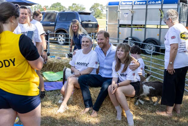Prince Harry at Scotty s Summer Festival Prince Harry taking part in Goat Yoga Prince Harry taking part in Scotty s Summer Festival at Maxstoke Castle, Birmingham . Scotty s is a military bereavement charity that provides relief from the effects of grief for bereaved military children and young people who have experienced the death of a parent who served in the British Forces. 11 July 2026, Credit:Heathcliff O Malley for the Telegraph PA ROTA - B68 Avalon  Copyright: xHeathcliffxO MalleyxforxthexTelegraphx xPAxROTAx-xB68x xAvalonx 1115961885