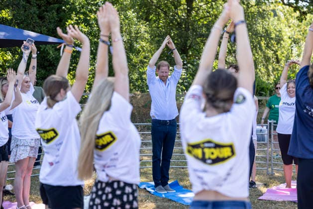 Prince Harry at Scotty s Summer Festival Prince Harry taking part in Goat Yoga Prince Harry taking part in Scotty s Summer Festival at Maxstoke Castle, Birmingham . Scotty s is a military bereavement charity that provides relief from the effects of grief for bereaved military children and young people who have experienced the death of a parent who served in the British Forces. 11 July 2026, Credit:Heathcliff O Malley for the Telegraph PA ROTA - B68 Avalon  Copyright: xHeathcliffxO MalleyxforxthexTelegraphx xPAxROTAx-xB68x xAvalonx 1115961891