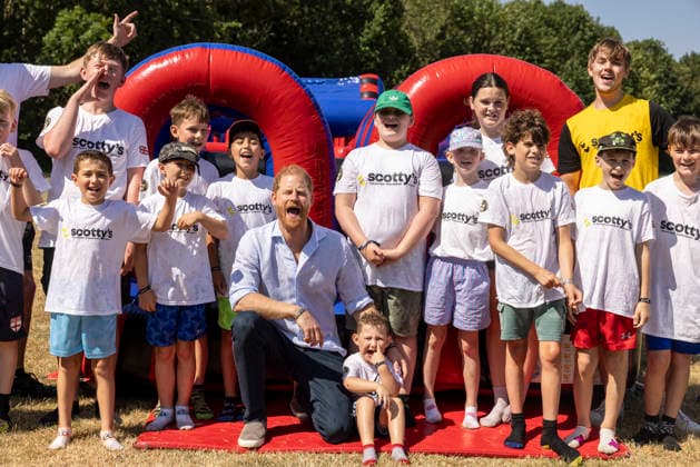 Prince Harry at Scotty s Summer Festival Prince Harry taking part in Scotty s Summer Festival at Maxstoke Castle, Birmingham . Scotty s is a military bereavement charity that provides relief from the effects of grief for bereaved military children and young people who have experienced the death of a parent who served in the British Forces. 11 July 2026, Credit:Heathcliff O Malley for the Telegraph PA ROTA - B68 Avalon  Copyright: xHeathcliffxO MalleyxforxthexTelegraphx xPAxROTAx-xB68x xAvalonx 1115961902
