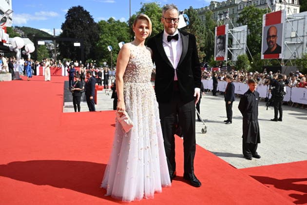 The final day of the 60th Karlovy Vary International Film Festival, on July 11, 2026. Producer and festival executive director Krystof Mucha and his wife, Darina Muchova. (CTKxPhoto KaterinaxSulova) CTKPhotoP2026071103536  CTKPhotoP2026071103536