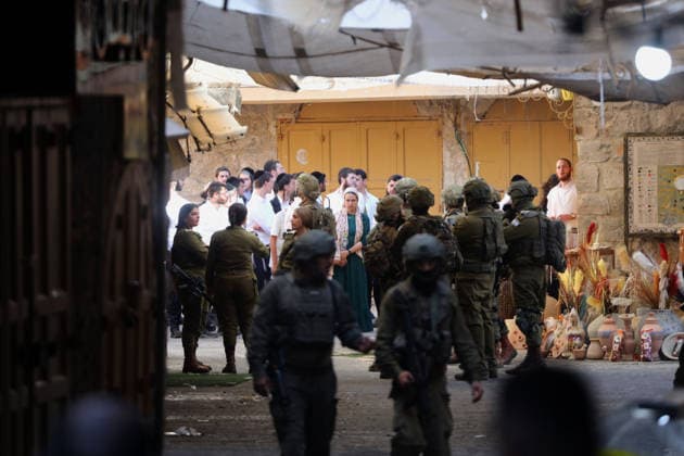 Israeli soldiers deploy during settler incursion in Hebron Israeli soldiers deploy in the Old City of Hebron, in the West Bank, to secure an incursion by Israeli settlers into the area, on July 11, 2026. Israeli forces imposed restrictions on the movement of Palestinians and shop owners around the Old City during the incursion. Photo by Mamoun Wazwaz apaimages Hebron West Bank Palestinian Territory 110726_Hebron_MW_00(11) Copyright: xapaimagesxMamounxWazwazx xapaimagesx