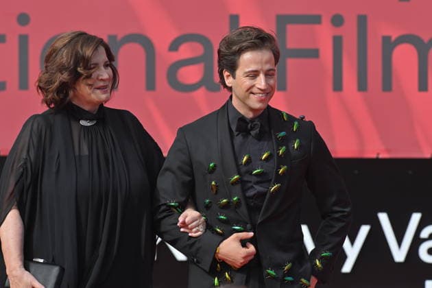 The final day of the 60th Karlovy Vary International Film Festival, on July 11, 2026. Czech actor and moderator Milan Peroutka, right. (CTKxPhoto SlavomirxKubes) CTKPhotoP2026071103668  CTKPhotoP2026071103668
