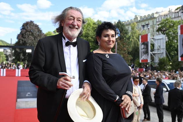 The final day of the 60th Karlovy Vary International Film Festival, on July 11, 2026. Czech actor Boleslav (Bolek) Polivka and his wide Marcela Polivkova. (CTKxPhoto KaterinaxSulova) CTKPhotoP2026071103694  CTKPhotoP2026071103694
