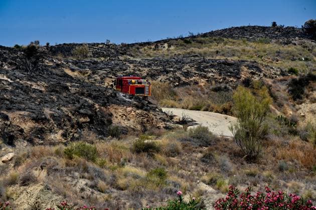A view of a burnt area affected by wildfires in Bedar and Los Gallardos, near Almeria, Spain, Saturday, July 11, 2026 Vista de una zona quemada afectada por incendios forestales en Bedar y Los Gallardos, cerca de Almería, Espana, sábado 11 de julio de 2026 900 LOF Cordon Press Cordon Press  LOF - Spain Wildfire