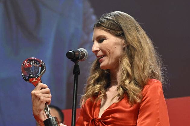 The final day of the 60th Karlovy Vary International Film Festival, on July 11, 2026. Actress Anna Schinz won the award for best actress for her role in the film A Happy Family. (CTKxPhoto KaterinaxSulova) CTKPhotoP2026071104546  CTKPhotoP2026071104546
