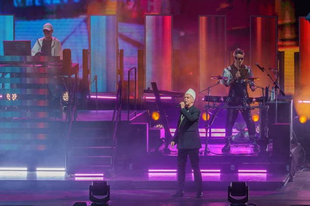 11.07.2026, Pet Shop Boys, im Konzert live in der Waldbühne Berlin, DREAMWORLD The Greatest Hits Tour, Sänger Neil Tennant, Keyboard Chris Lowe, Berlin Germany *** July 11, 2026, Pet Shop Boys, live in concert at the Waldbühne Berlin, DREAMWORLD The Greatest Hits Tour, singer Neil Tennant, keyboardist Chris Lowe, Berlin, Germany