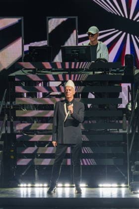 11.07.2026, Pet Shop Boys, im Konzert live in der Waldbühne Berlin, DREAMWORLD The Greatest Hits Tour, Sänger Neil Tennant, Keyboard Chris Lowe, Berlin Germany *** July 11, 2026, Pet Shop Boys, live in concert at the Waldbühne Berlin, DREAMWORLD The Greatest Hits Tour, singer Neil Tennant, keyboardist Chris Lowe, Berlin, Germany