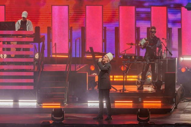 11.07.2026, Pet Shop Boys, im Konzert live in der Waldbühne Berlin, DREAMWORLD The Greatest Hits Tour, Sänger Neil Tennant, Keyboard Chris Lowe, Berlin Germany *** July 11, 2026, Pet Shop Boys, live in concert at the Waldbühne Berlin, DREAMWORLD The Greatest Hits Tour, singer Neil Tennant, keyboardist Chris Lowe, Berlin, Germany