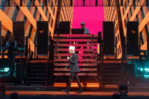 11.07.2026, Pet Shop Boys, im Konzert live in der Waldbühne Berlin, DREAMWORLD The Greatest Hits Tour, Sänger Neil Tennant, Keyboard Chris Lowe, Berlin Germany *** July 11, 2026, Pet Shop Boys, live in concert at the Waldbühne Berlin, DREAMWORLD The Greatest Hits Tour, singer Neil Tennant, keyboardist Chris Lowe, Berlin, Germany
