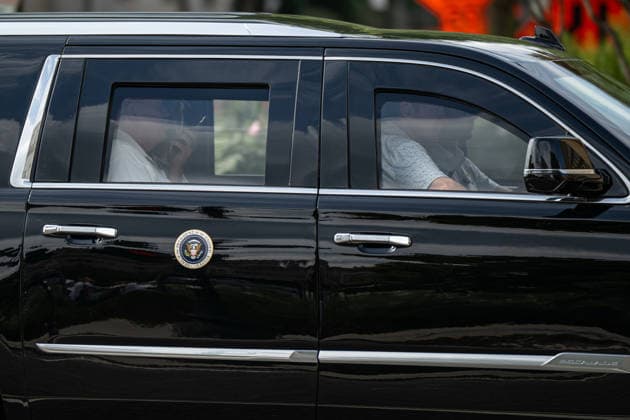 July 11, 2026, Washington, District Of Columbia, United States: U.S. President DONALD TRUMP returns to the White House after spending the day at Trump National Golf Club. Washington United States  - ZUMAk206 20260711_znp_k206_006 Copyright: xMattxKaminskyx