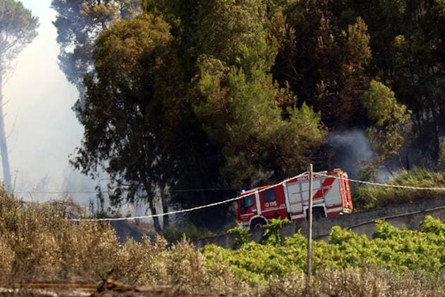 Wildfires continue on the Italian island of Sicily PALERMO, ITALY - JULY 11: Italian firefighters battle a wildfire that broke out in a maquis-shrubland area near the Partinico municipality of Palermo in Sicily, Italy on July 11, 2026. Firefighting teams intervened with ground crews, water-discharging aircraft, and helicopters to bring the blaze under control. Alberto Lo Bianco Anadolu Sicily Italy. Editorial use only. Please get in touch for any other usage.  Copyright: x2026xAnadoluxAlbertoxLoxBiancox