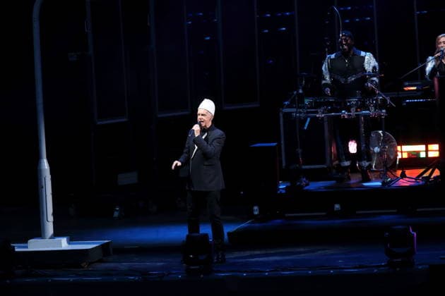 Neil Tennant von der Band Pet Shop Boys bei einem Konzert in der Waldbühne in Berlin, 11. Juli 2026. Pet Shop Boys Konzert Berlin *** Neil Tennant of the band Pet Shop Boys at a concert at the Waldbühne in Berlin, July 11, 2026 Pet Shop Boys Concert Berlin