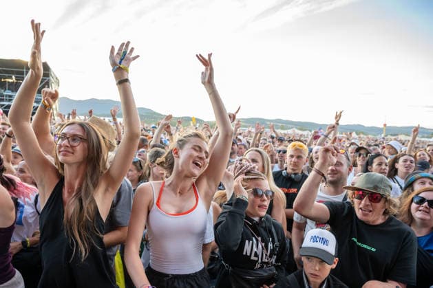 Pohoda festival day 4 in Trencin, Slovakia - 11 Jul 2026 Fans in the crowd during dusk live performance at Pohoda Festival 2026 at Airport Trencin. Pohoda festival the biggest open-air summer music festival in Slovakia, celebrates 30th anniversary. Trencin Slovakia Copyright: xTomasxTkacikx xSOPAxImagesx 20260711-Pohoda-day4-6