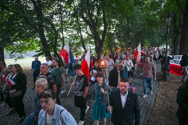 Poland Commemorates 83rd Anniversary Of Volhynia Genocide RZESZOW, POLAND - JULY 11: Participants during March in Memory of Victims of Genocidium Atrox (Latin for Savage Genocide) during a silent rally marking the 83rd anniversary of Bloody Sunday on July 11, 2026, in Rzeszow, Poland. The solemn demonstration marks the peak of synchronized massacres, torture, and murders of over 100,000 Polish civilians perpetrated by the Ukrainian Insurgent Army (UPA) and the Organization of Ukrainian Nationalists (OUN-B) with the support of factions of the local Ukrainian peasantry across pre-1939 Polish settlements in Volhynia and Eastern Galicia between 1943 and 1947. Rzeszow Poland  Copyright: xArturxWidakx originalFilename: widak-polandma260711_npcZP.jpg
