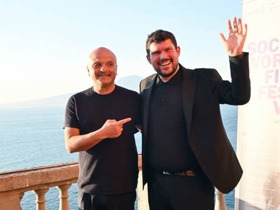 Peppe Iodice invited to the 2026 Social Film Festival in Vico Equense, Italy - 11 Jul. Peppe Iodice and Giuseppe Alessio Nuzzo attends at the 2026 Social Film Festival in Vico Equense. Vico Equense Italy Copyright: xAntoninoxD’Espositox xSOPAxImagesx DSC_7260