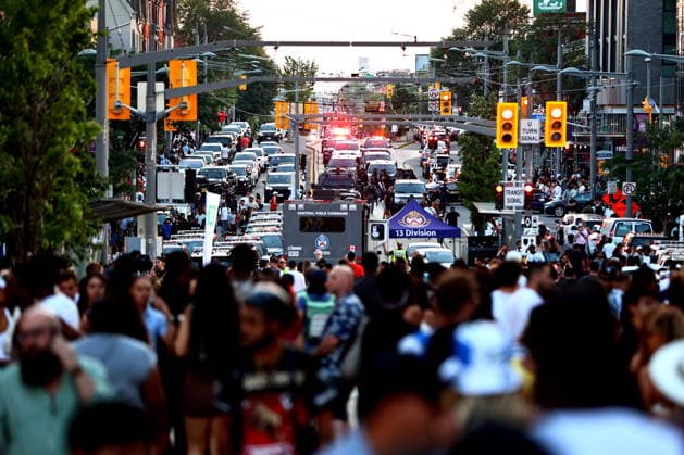 July 11, 2026, Toronto, On, Canada: Police respond to an active shooter at the Salsa on St. Clair event in Toronto, on Saturday, July 11, 2026. Toronto Canada  - ZUMAc35_ 20260711_zaf_c35_018 Copyright: xKeitoxNewmanx