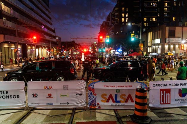July 11, 2026, Toronto, On, Canada: Police respond to an active shooter at the Salsa on St. Clair event in Toronto, on Saturday, July 11, 2026. Toronto Canada  - ZUMAc35_ 20260711_zaf_c35_038 Copyright: xKeitoxNewmanx