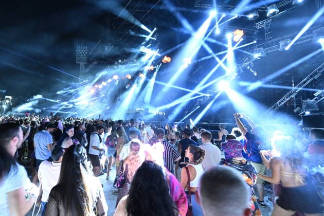 Croatia, Split, July 26, 2011. The 12th edition of the Ultra Europe festival, held from July 10 to 12 at Park Mladezi. Pictured: the second night of the festival. Photo: Tom Dubravec CROPIX Split CROATIA Copyright: xxTomxDubravecx td_ultra_festival14-110726
