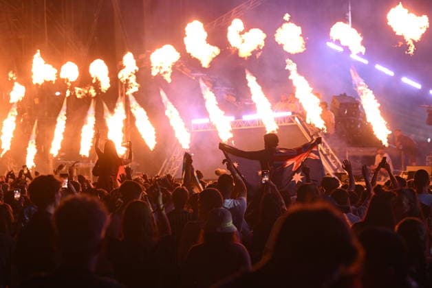 Croatia, Split, July 26, 2011. The 12th edition of the Ultra Europe festival, held from July 10 to 12 at Park Mladezi. Pictured: the second night of the festival. Photo: Tom Dubravec CROPIX Split CROATIA Copyright: xxTomxDubravecx td_ultra_festival19-110726