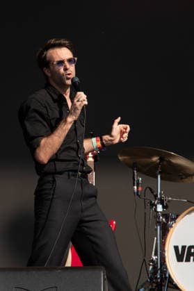 IPA86617582 - London: The Vaccines perform live at the BST Festival in Hyde Park. Pictured: Justin Young  Copyright: xCRISTINAxMASSEIx xx 86617582