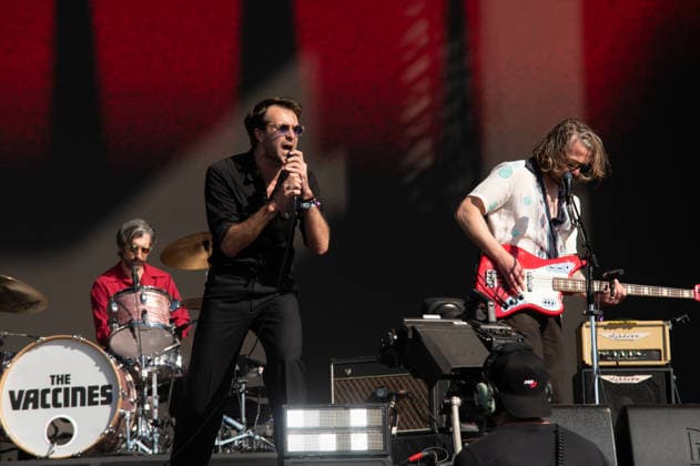 IPA86617624 - London: The Vaccines perform live at the BST Festival in Hyde Park. Pictured: Justin Young  Copyright: xCRISTINAxMASSEIx xx 86617624