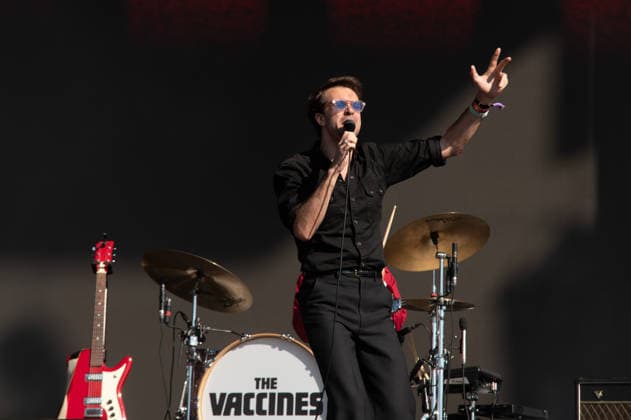 IPA86617587 - London: The Vaccines perform live at the BST Festival in Hyde Park. Pictured: Justin Young  Copyright: xCRISTINAxMASSEIx xx 86617587