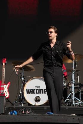 IPA86617602 - London: The Vaccines perform live at the BST Festival in Hyde Park. Pictured: Justin Young  Copyright: xCRISTINAxMASSEIx xx 86617602