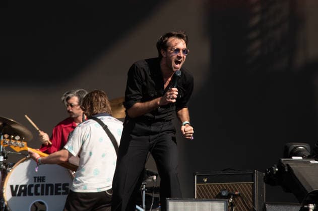 IPA86617669 - London: The Vaccines perform live at the BST Festival in Hyde Park. Pictured: Justin Young  Copyright: xCRISTINAxMASSEIx xx 86617669