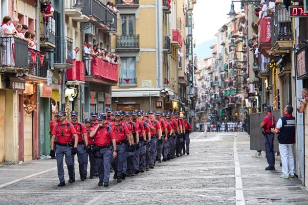 The sixth running of the bulls during the 2026 San Fermín Festival, featuring bulls from the La Palmosilla ranch, moments before the sixth running of the bulls at the 2026 San Fermín Festival, on July 12, 2026, in Pamplona, Navarre, Spain. This year, bulls from the La Palmosilla ranch are the stars of the sixth running of the San Fermín Festival in Spain.  Copyright: xEduardoxSanzx 7660351