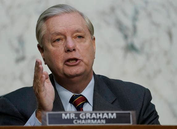 October 13, 2020, Washington, District Of Columbia, USA: United States Senator Lindsey Graham (Republican of South Carolina), Chairman, US Senate Judiciary Committee attends the second day of Supreme Court confirmation hearing for Judge Amy Coney Barrett on Capitol Hill on October 13, 2020 in Washington, DC. Barrett was nominated by President Donald Trump to fill the vacancy left by Justice Ruth Bader Ginsburg who passed away in September Washington USA - ZUMAs152 20201013_faa_s152_001 Copyright: xDrewxAngererx-xPoolxviaxCNPx