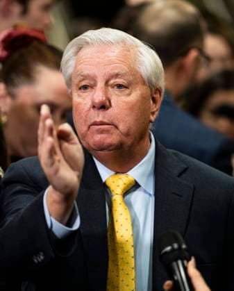 March 3, 2026, Washington, District Of Columbia, USA: United States Senator Lindsey Graham (Republican of South Carolina) gives remarks to the media and takes some questions ahead of an all-US Senate briefing of the US - Israel war against Iran in the US Capitol in Washington, DC, USA, on Tuesday, March 3, 2026 Washington USA  - ZUMAs152 20260303_faa_s152_216 Copyright: xAndrewxThomasx