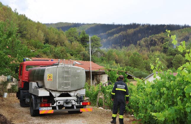 The morning after a major wildfire breaks out on Korcula Island between Smokvica and Blato The morning after a major wildfire breaks out on Korcula Island. When the rain stopped, the extent of the big fire came to light. Firefighters on the ground, with the help of the air force, repair the fires wherever possible. Burnt olive groves, vineyards, orchards and farmhouses are frightening scenes on the island of Korcula, Croatia, on July 12 2026.  IvoxCagalj PIXSELL
