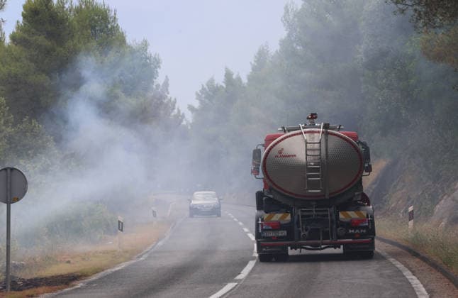 The morning after a major wildfire breaks out on Korcula Island between Smokvica and Blato The morning after a major wildfire breaks out on Korcula Island. When the rain stopped, the extent of the big fire came to light. Firefighters on the ground, with the help of the air force, repair the fires wherever possible. Burnt olive groves, vineyards, orchards and farmhouses are frightening scenes on the island of Korcula, Croatia, on July 12 2026.  IvoxCagalj PIXSELL