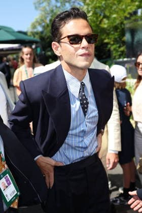 . 12 07 2026. London, United Kingdom. Remi Malek arriving for the Mens Singles Final on the last day of the Wimbledon Tennis Championships in London.  xStephenxLockx xi-Imagesx IIM-26902-0010