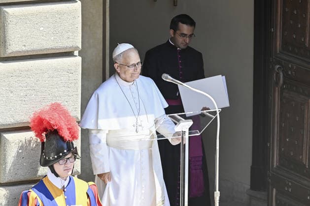 Pope Leo XIV celebrates the Angelus in Castel Gandolfo CASTEL GANDOLFO, ITALY, JULY 12: Pope Leo XIVwaves to the faithful as he arrives to celebrate the Angelus noon prayer at his summer residence in Castel Gandolfo, near Rome, Italy, on July 12, 2026. Isabella Bonotto Anadolu Castel Gandolfo Italy. Editorial use only. Please get in touch for any other usage.  Copyright: x2026xAnadoluxIsabellaxBonottox