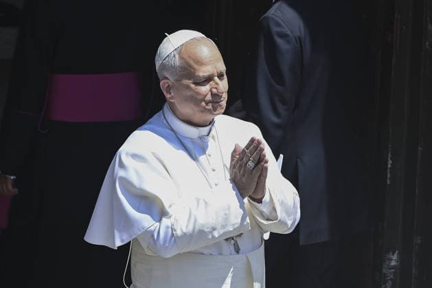Pope Leo XIV celebrates the Angelus in Castel Gandolfo CASTEL GANDOLFO, ITALY, JULY 12: Pope Leo XIV greets the faithful after celebrating the Angelus noon prayer at his summer residence in Castel Gandolfo, near Rome, Italy, on July 12, 2026. Isabella Bonotto Anadolu Castel Gandolfo Italy. Editorial use only. Please get in touch for any other usage.  Copyright: x2026xAnadoluxIsabellaxBonottox