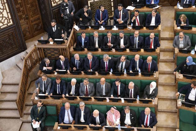 Syria s New Parliament Holds Historic Inaugural Session Damascus, Syria - July 12, 2026: Members of Syria s newly formed People s Assembly attend the body s inaugural session in Damascus representing the first parliament conv Damascus Syria Copyright: xMohammadxBashirxAldaherx