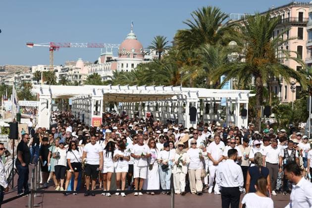 SILENT MARCH JULY 14, NICE PHOTOPQR NICE MATIN Sébastien Botella Nice July 12, 2026 Silent march for the victims of the July 14 attacks on the Promenade des Anglais in Nice, July 12, 2026 Nice, France, July 12, 2026—10 years after the Nice attack. A silent march for the victims—86 dead, hundreds injured—of the July 14 attacks on the Promenade des Anglais in Nice, July 12, 2026, Nice, France  Copyright: xPHOTOPQR NICExMATIN MAXPPPxsébastienxBotellax 20260712NIM1969 20260712NIM1969