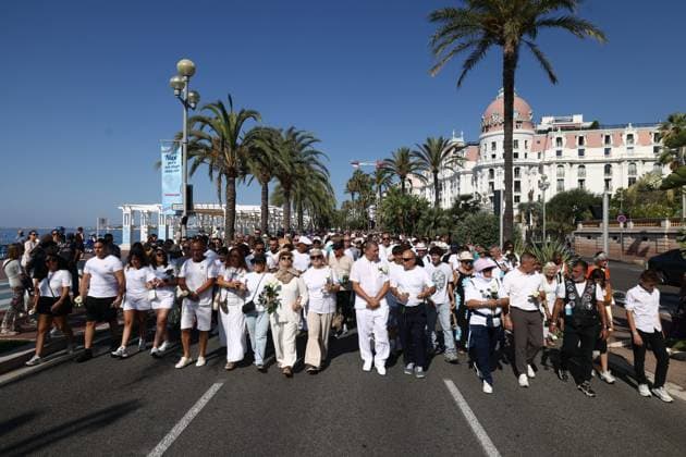 SILENT MARCH JULY 14, NICE PHOTOPQR NICE MATIN Sébastien Botella Nice July 12, 2026 Silent march for the victims of the July 14 attacks on the Promenade des Anglais in Nice, July 12, 2026 Nice, France, July 12, 2026—10 years after the Nice attack. A silent march for the victims—86 dead, hundreds injured—of the July 14 attacks on the Promenade des Anglais in Nice, July 12, 2026, Nice, France  Copyright: xPHOTOPQR NICExMATIN MAXPPPxsébastienxBotellax 20260712NIM1975 20260712NIM1975