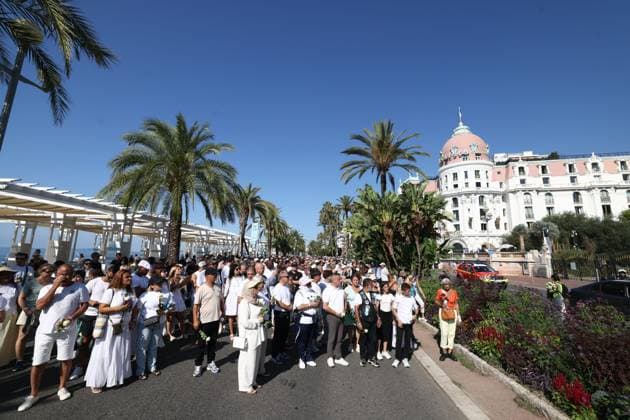 SILENT MARCH JULY 14, NICE PHOTOPQR NICE MATIN Sébastien Botella Nice July 12, 2026 Silent march for the victims of the July 14 attacks on the Promenade des Anglais in Nice, July 12, 2026 Nice, France, July 12, 2026—10 years after the Nice attack. A silent march for the victims—86 dead, hundreds injured—of the July 14 attacks on the Promenade des Anglais in Nice, July 12, 2026, Nice, France  Copyright: xPHOTOPQR NICExMATIN MAXPPPxsébastienxBotellax 20260712NIM1977 20260712NIM1977